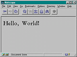 hello cgi program running on netscape