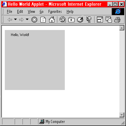 Hello World Applet